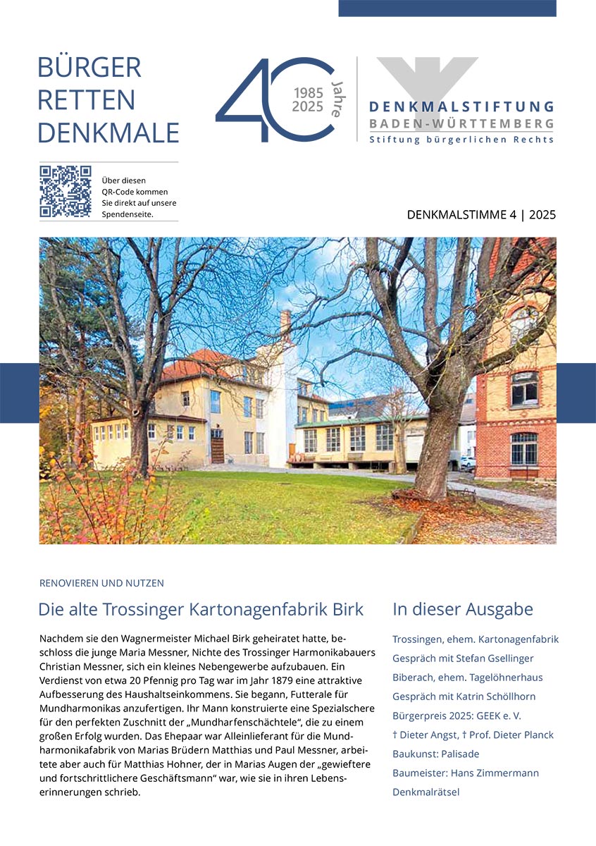 Coverbild der Denkmalstimme 4-2025