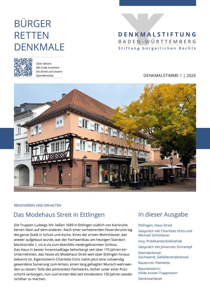 Coverbild der Denkmalstimme 1-2026
